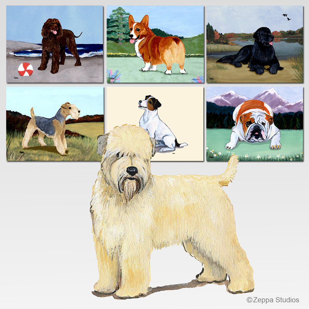 Wheaten Terrier Scenic Mouse Pads