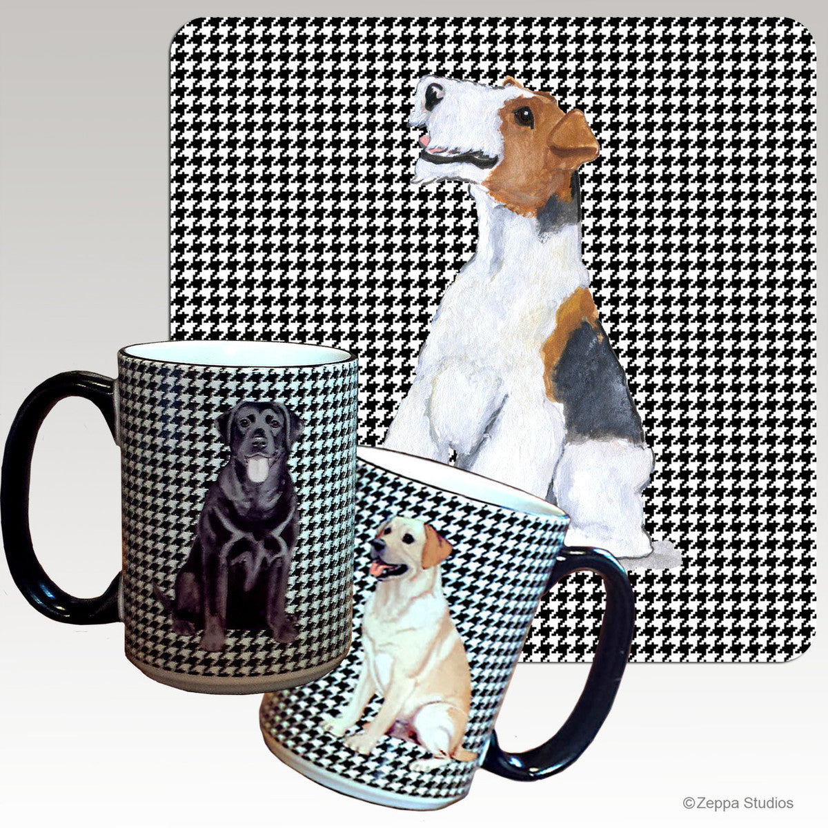 Wirehaired Fox Terrier Houndzstooth Mug