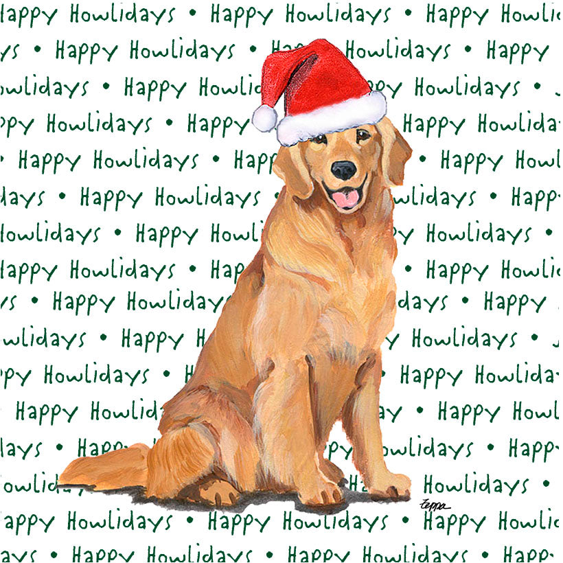 Golden Retriever Christmas Coasters