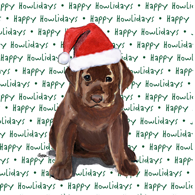 Labrador Retriever, Chocolate Christmas Coasters