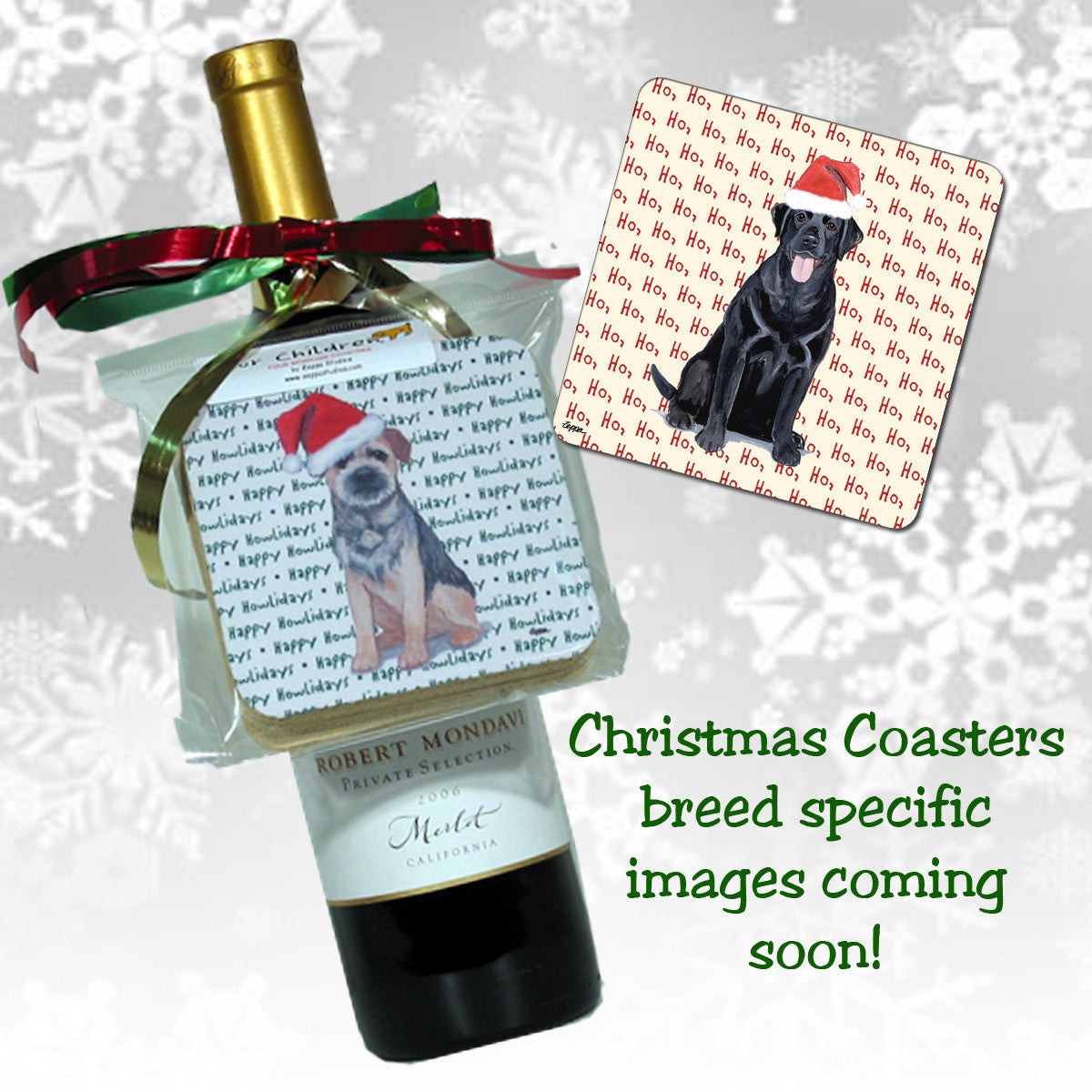 German Shorthair Pointer Christmas Coasters