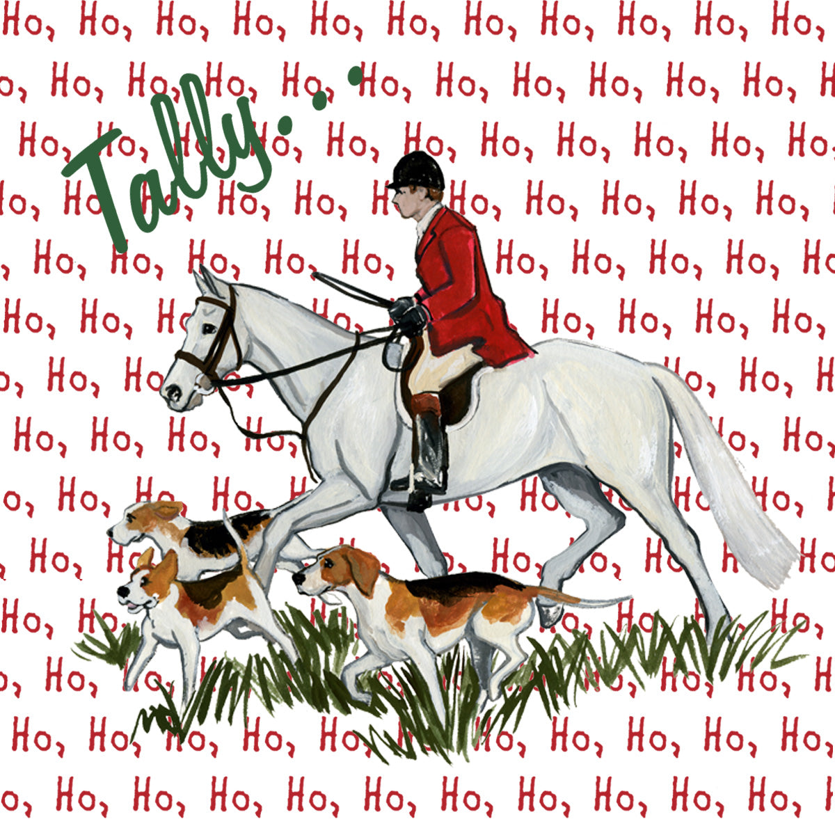 Fox Hunt Scene Christmas Coasters