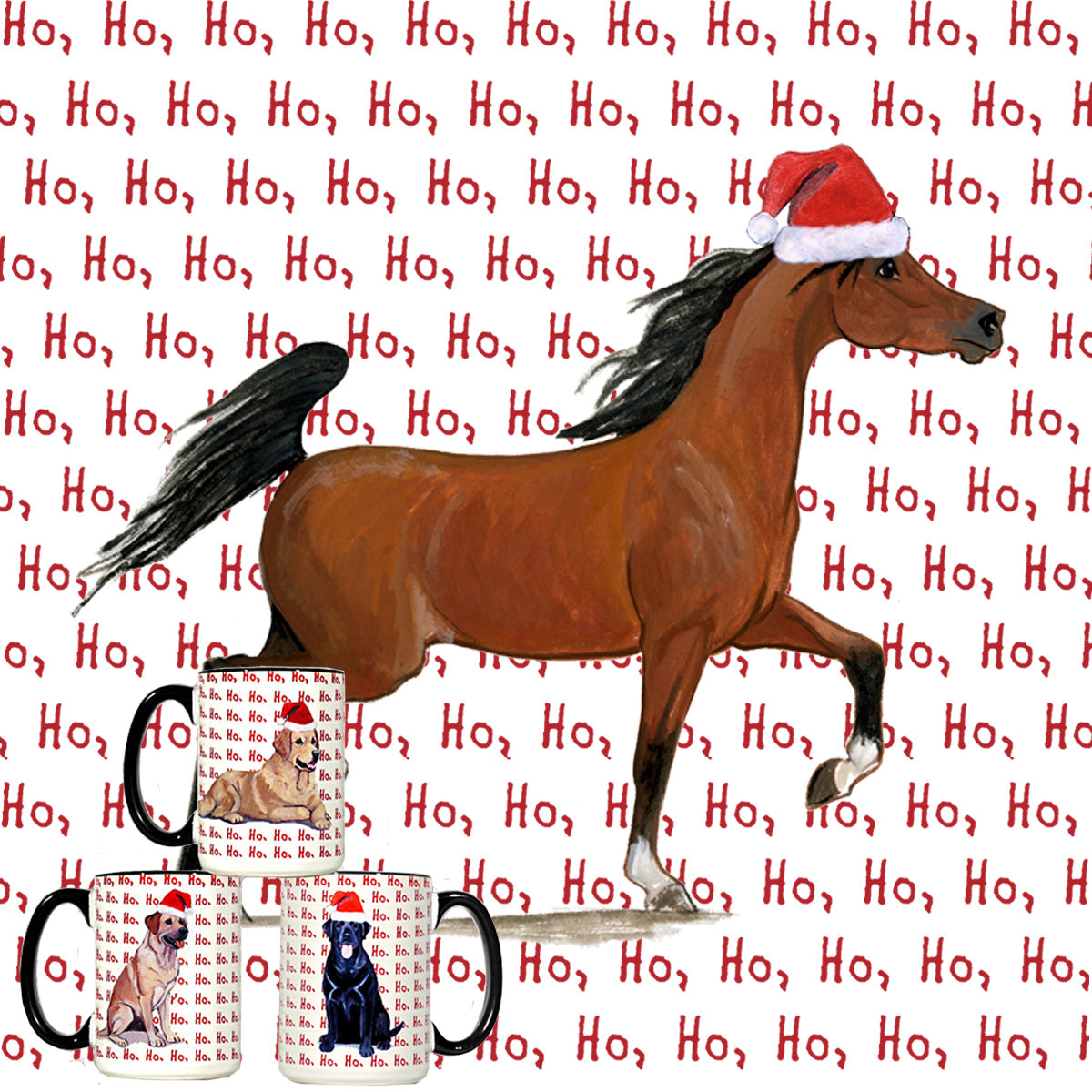 Arabian Horse Christmas Mugs