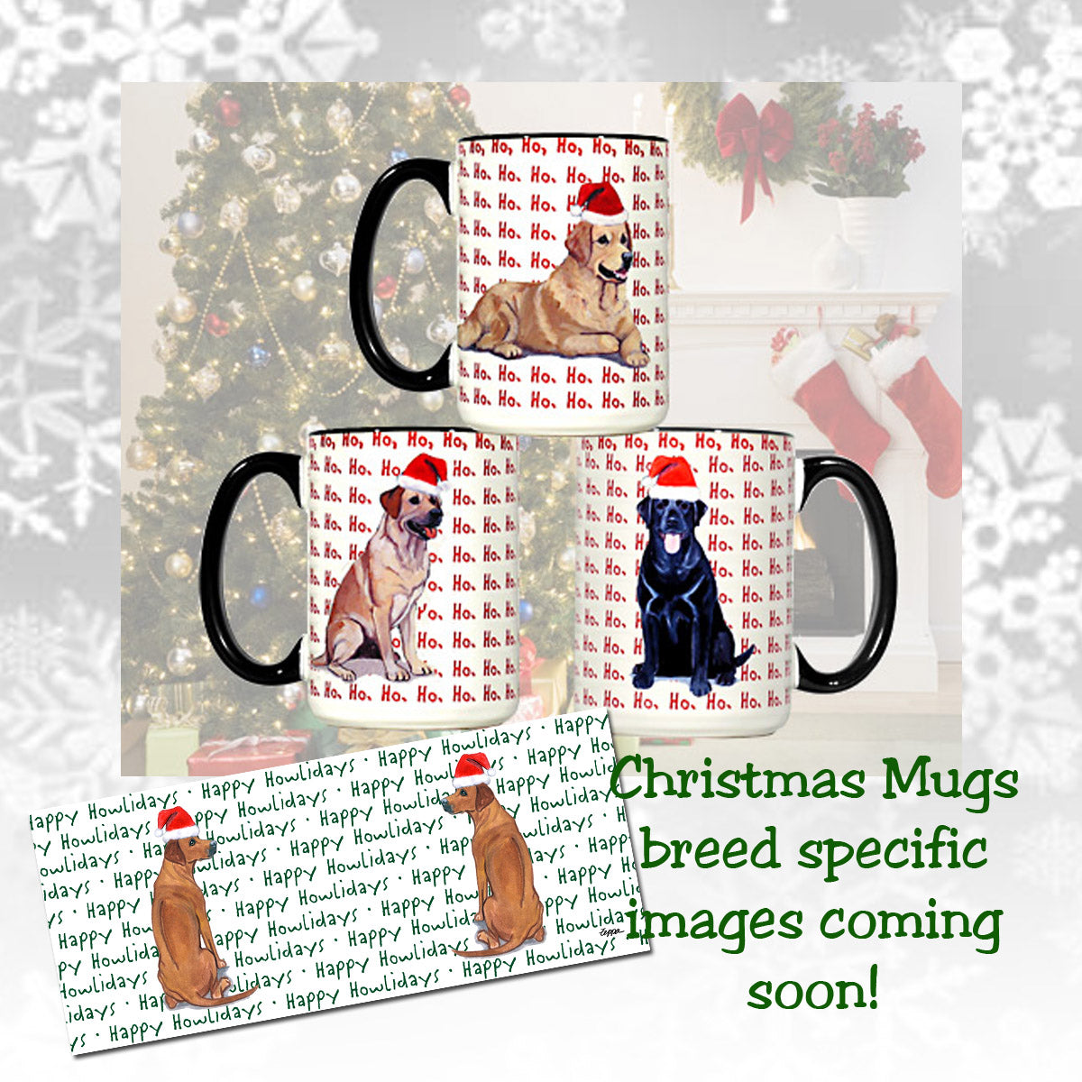 Puggle Christmas Mugs