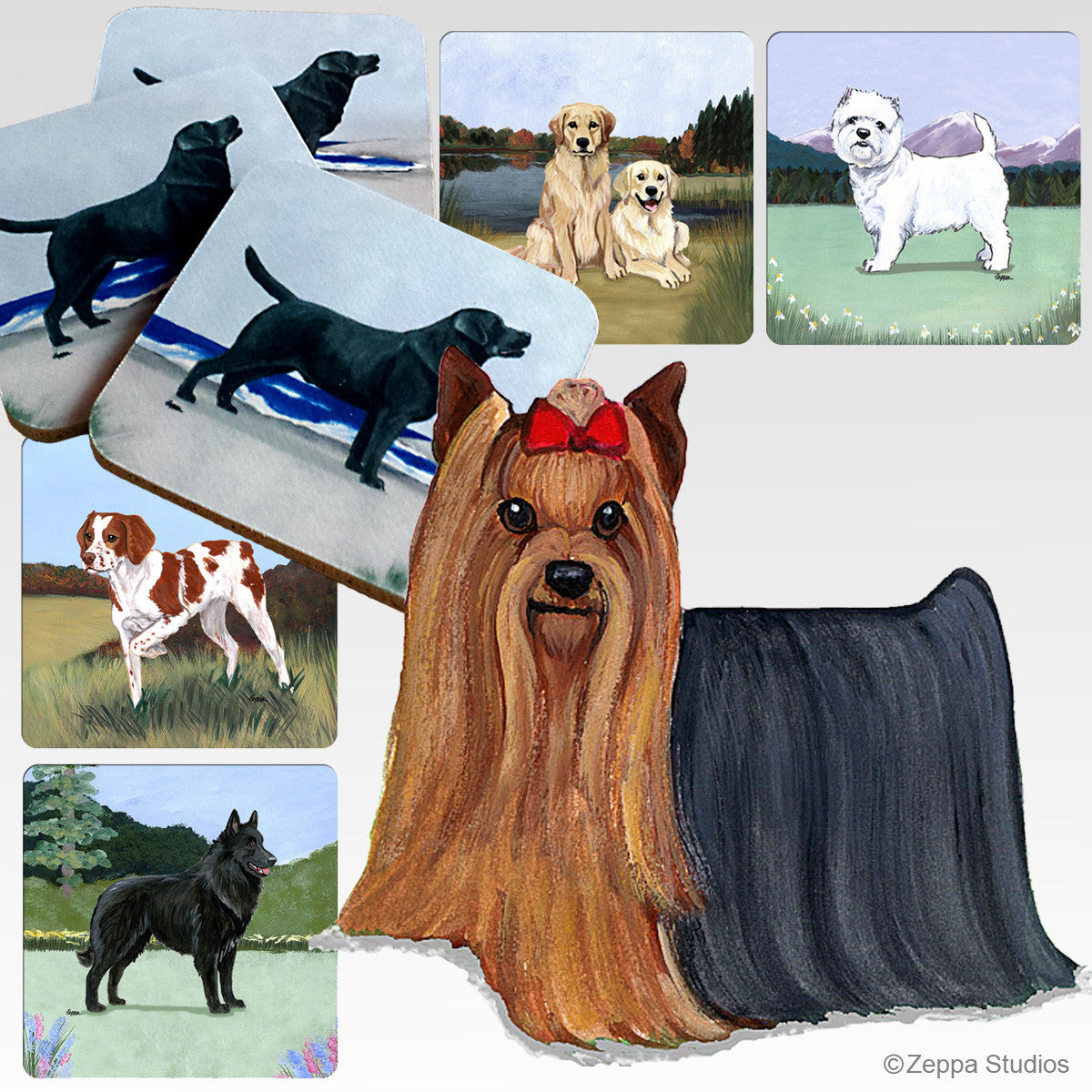Yorkshire Terrier Scenic Coasters