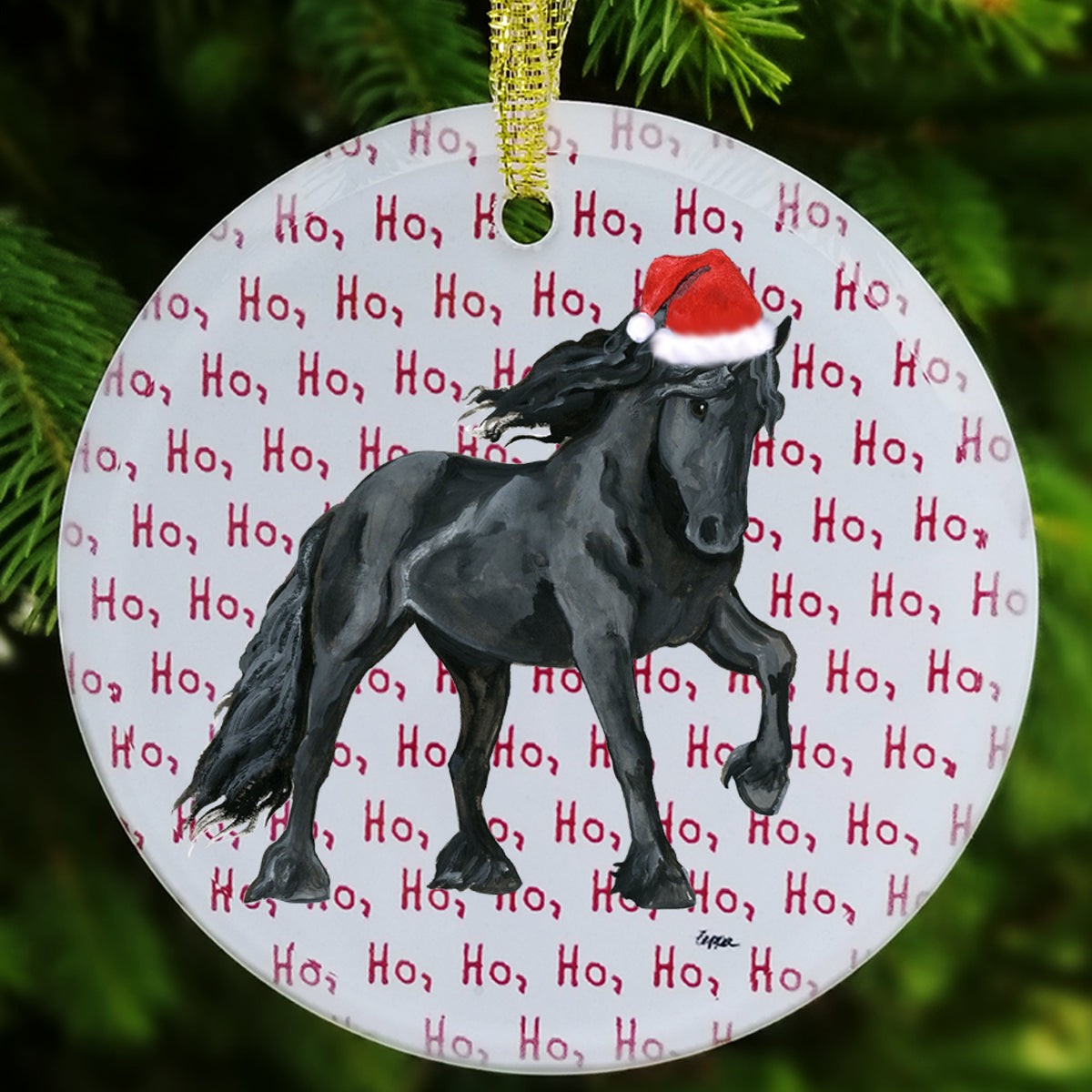 Friesian Horse Christmas Ornaments