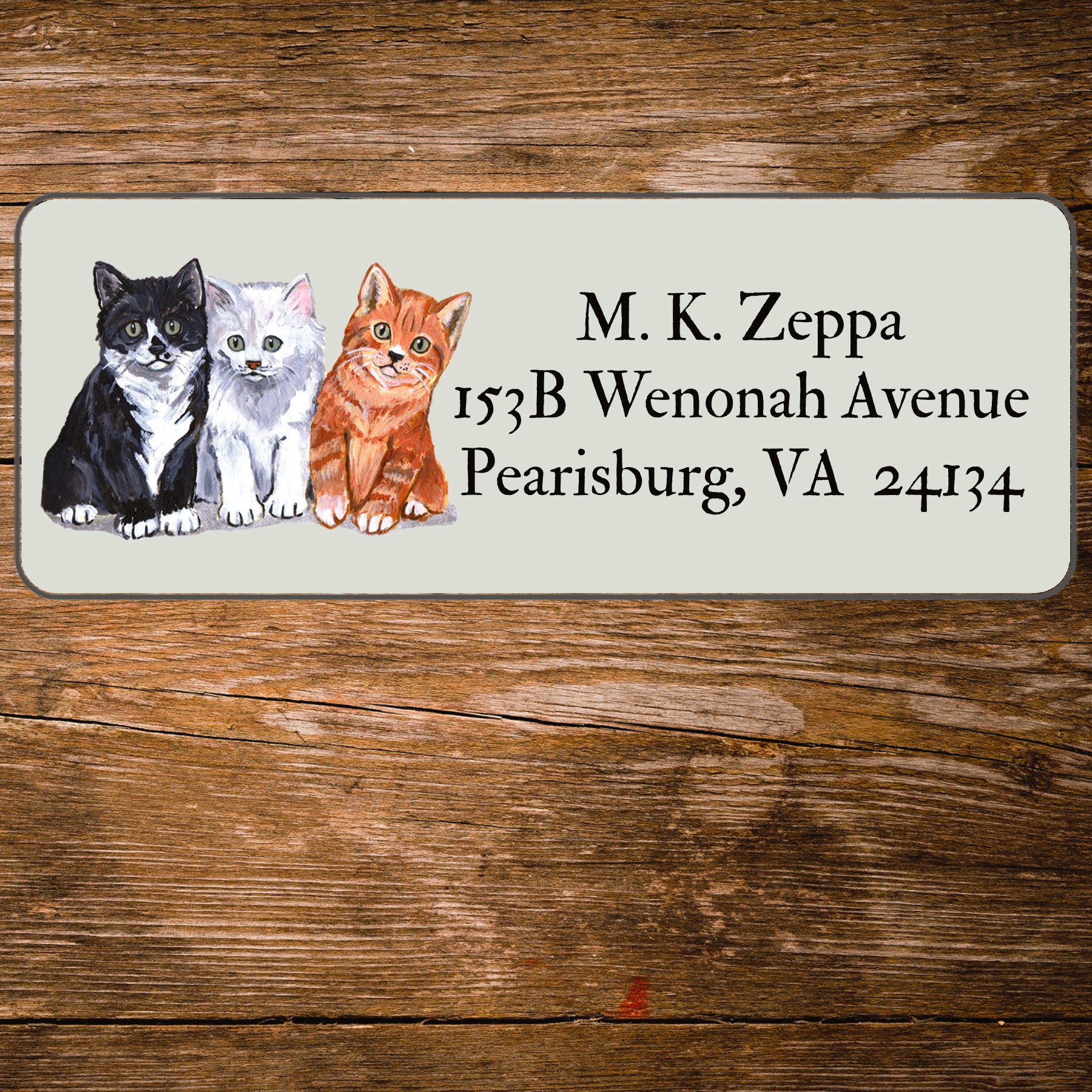 3 Kittens Return Address Label