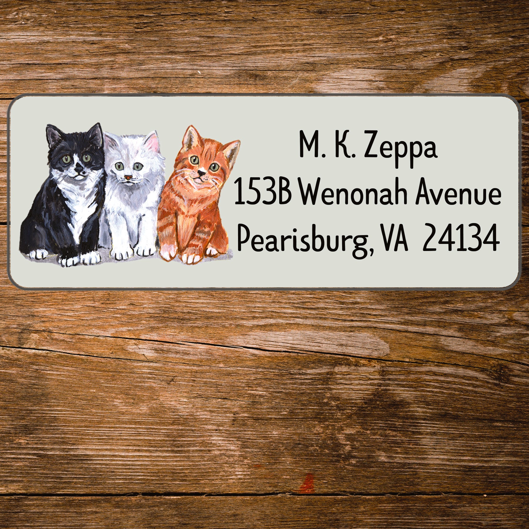 3 Kittens Return Address Label