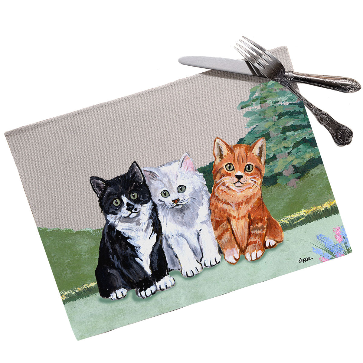 3 Kittens Scenic Placemats