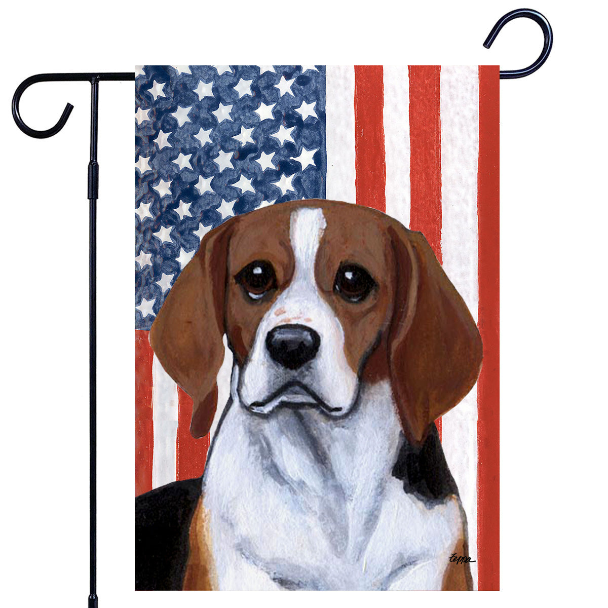 Beagle Americana Garden Flag