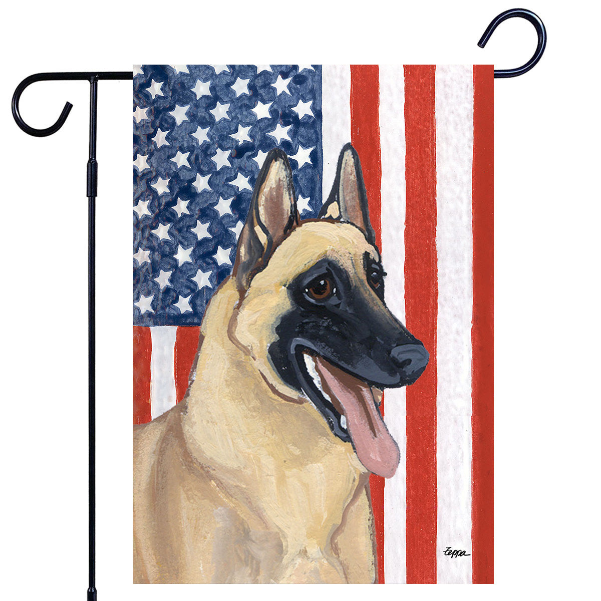 Belgian Malinois Americana Garden Flag