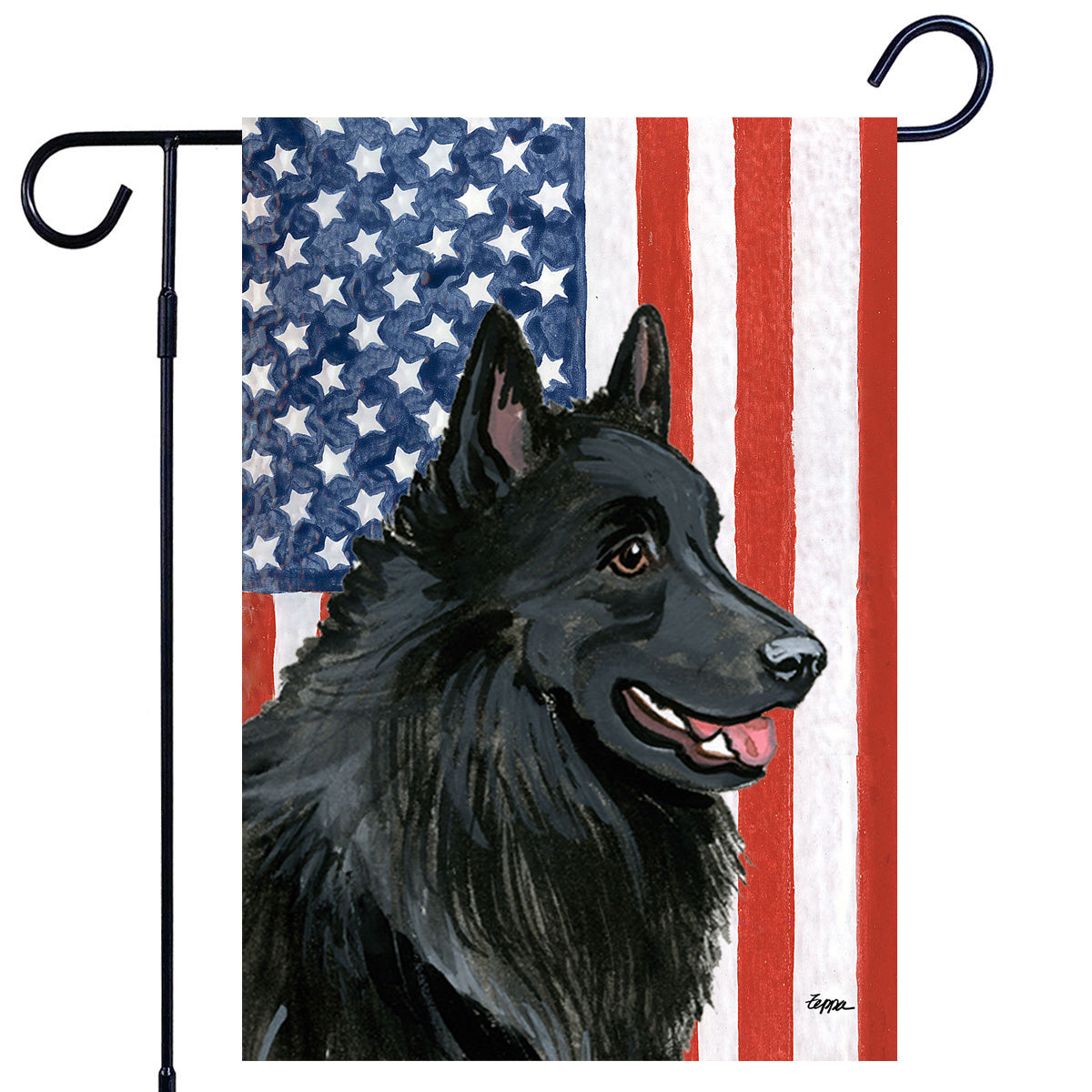 Belgian Shepherd Americana Garden Flag