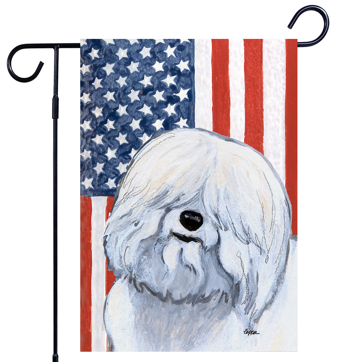 Coton du Tulear Americana Garden Flag