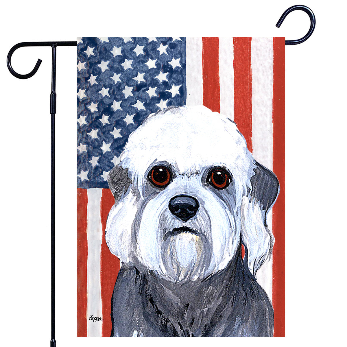 Dandi Dinmont Terrier Americana Garden Flag