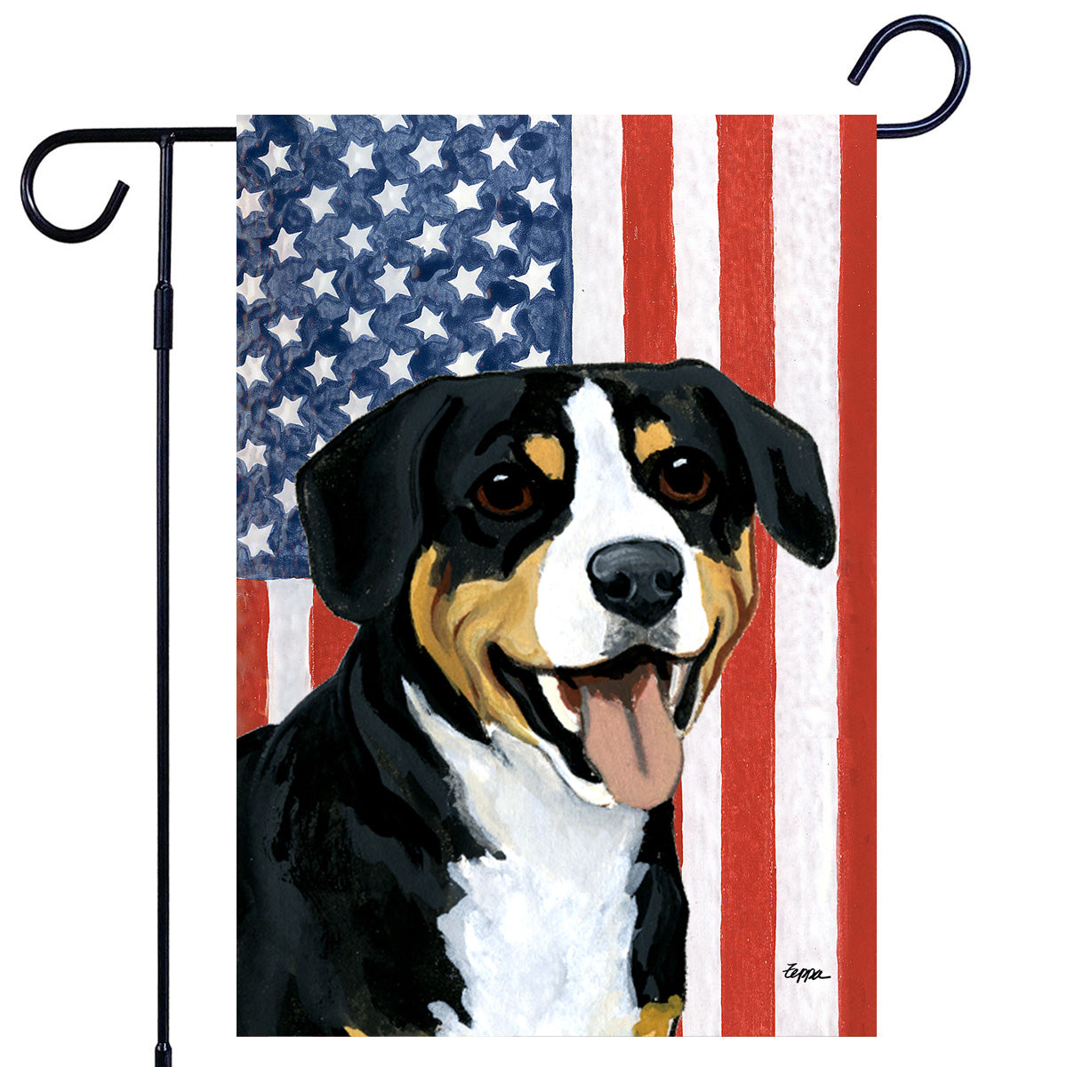 Entelbucher Mountain Dog Americana Garden Flag