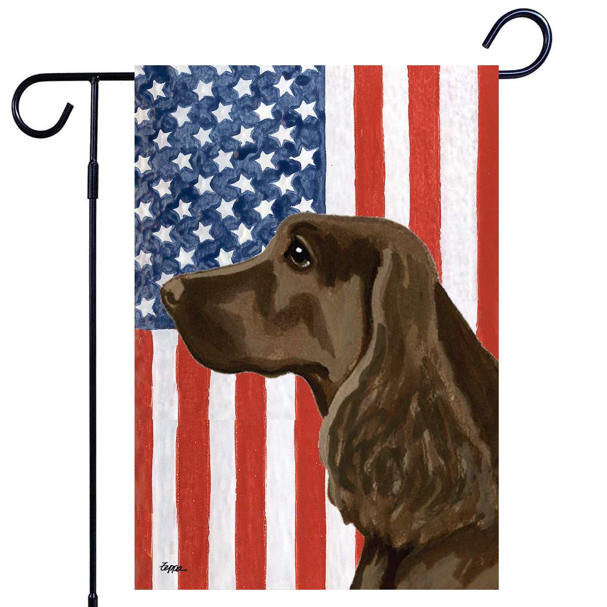 Field Spaniel Americana Garden Flag