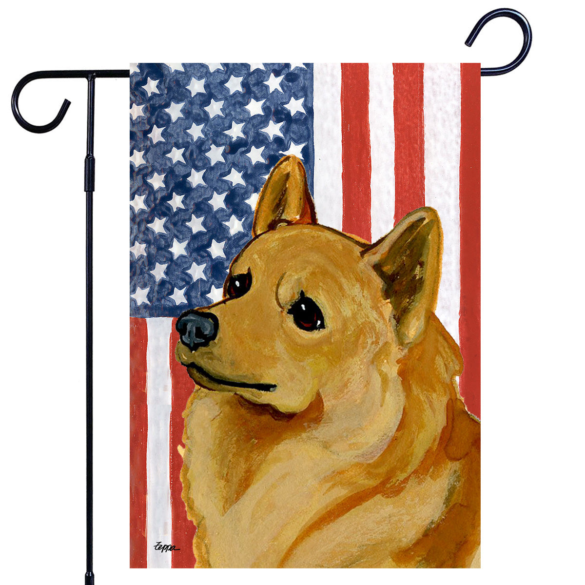 Finnish Spitz Americana Garden Flag