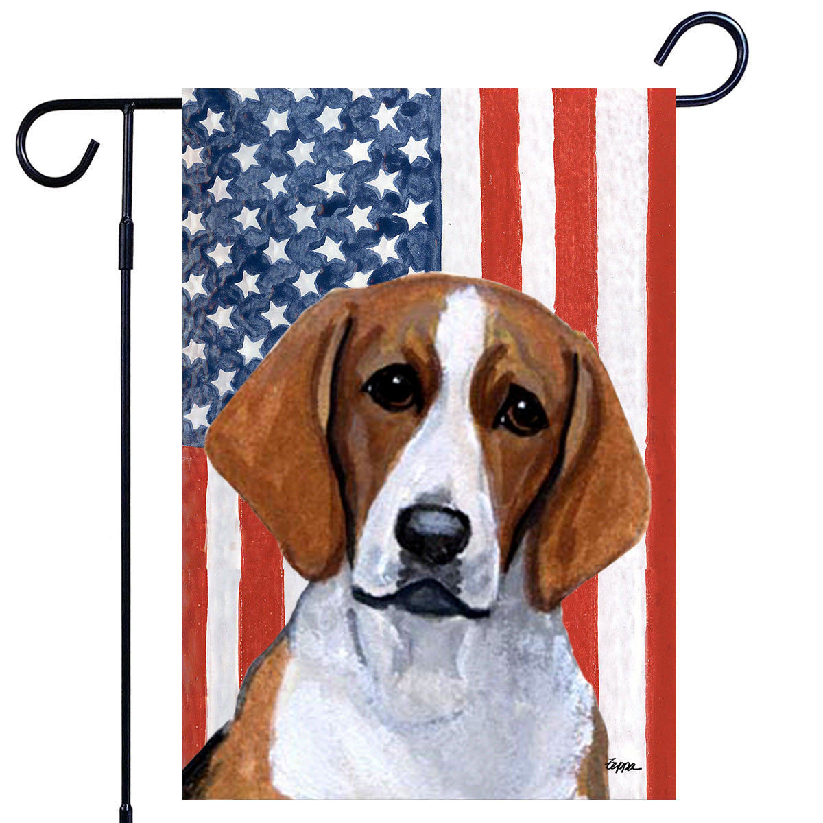 Foxhound Americana Garden Flag