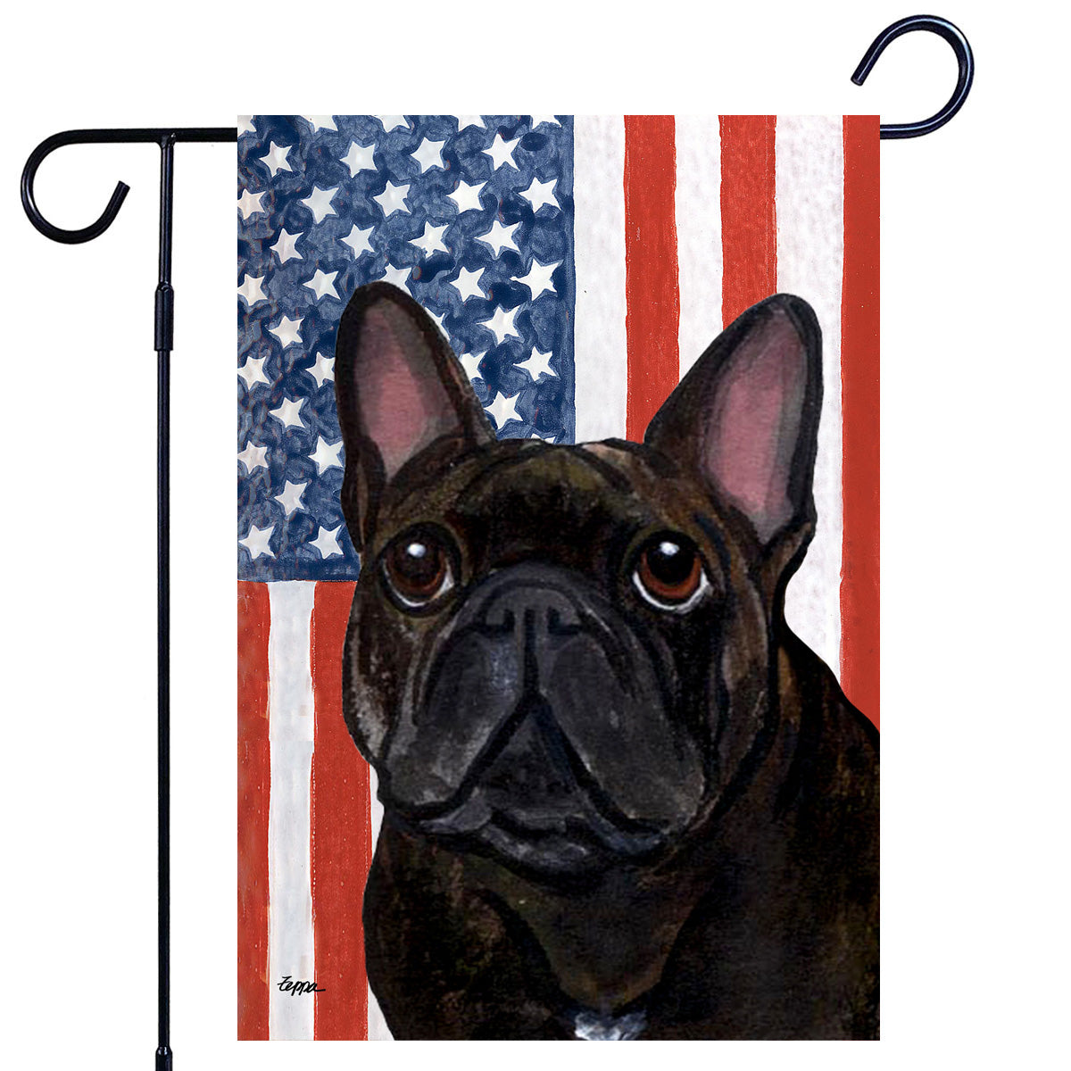 French Bulldog Americana Garden Flag