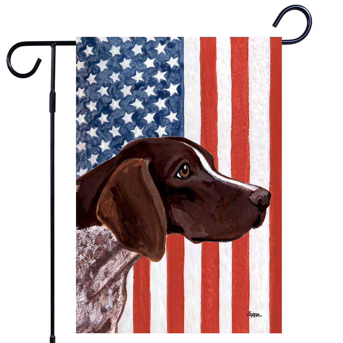 German Shorthair Pointer Americana Garden Flag