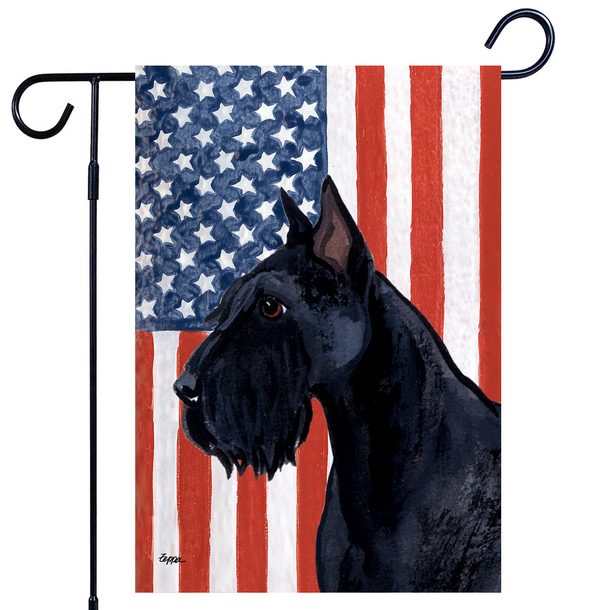 Giant Schnauzer Americana Garden Flag