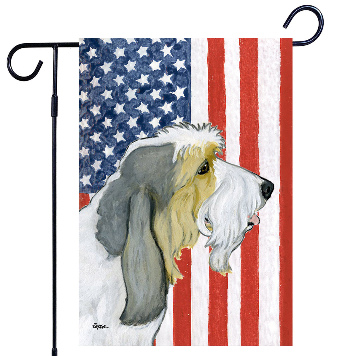 Grand Basset Griffon Vendeen Americana Garden Flag