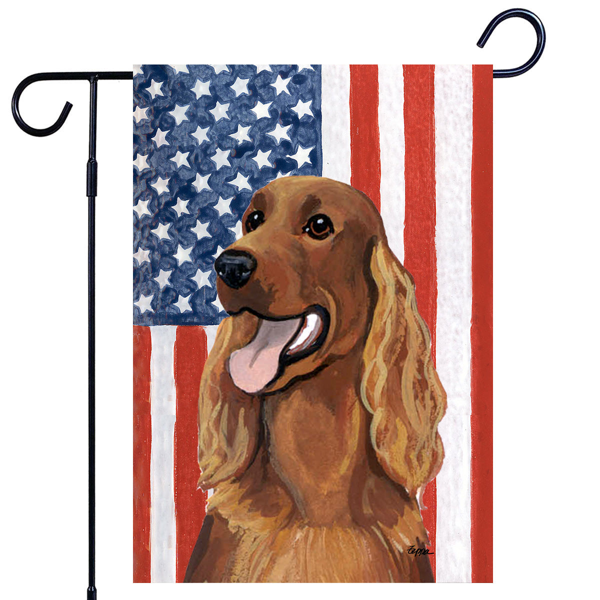 Irish Setter Americana Garden Flag