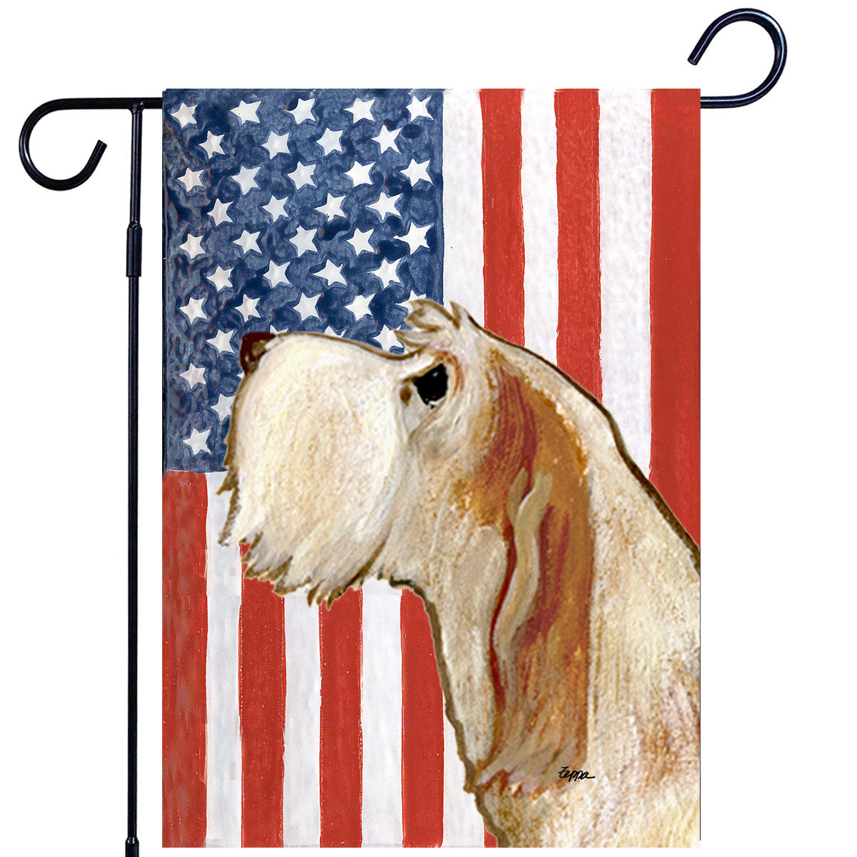 Orange Italian Spinone Americana Garden Flag