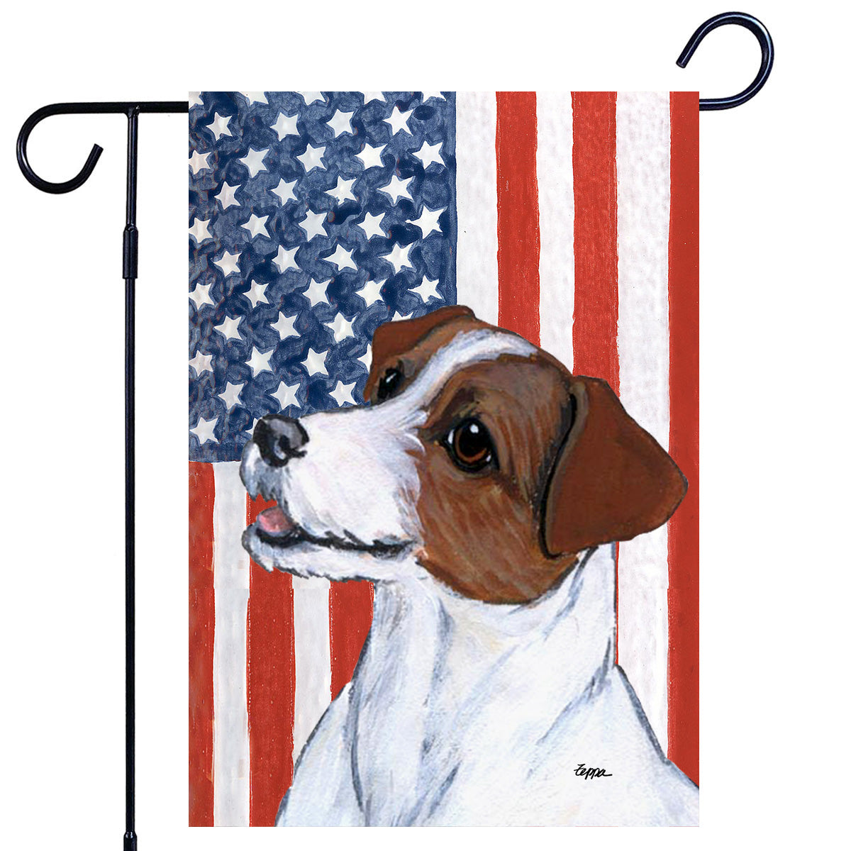 Jack Russell Terrier Americana Garden Flag