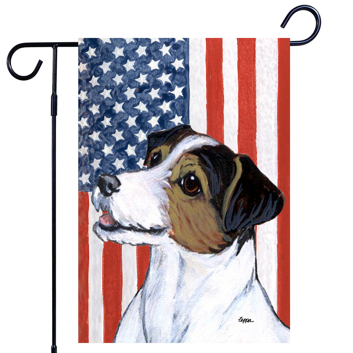 Jack Russell Terrier Americana Garden Flag