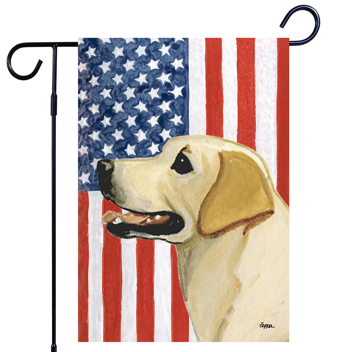 Yellow Labrador Retriever S Americana Garden Flag