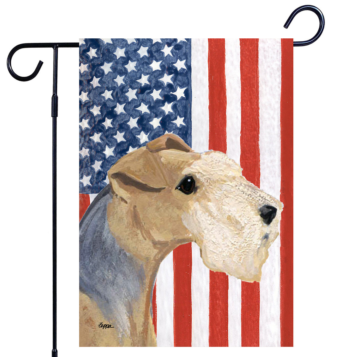 Lakeland Terrier Americana Garden Flag
