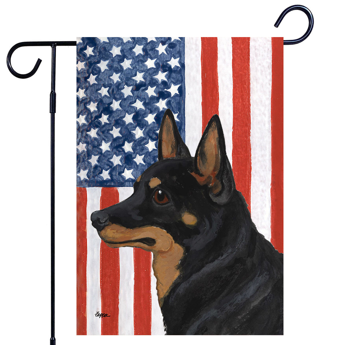 Lancashire Heeler Americana Garden Flag