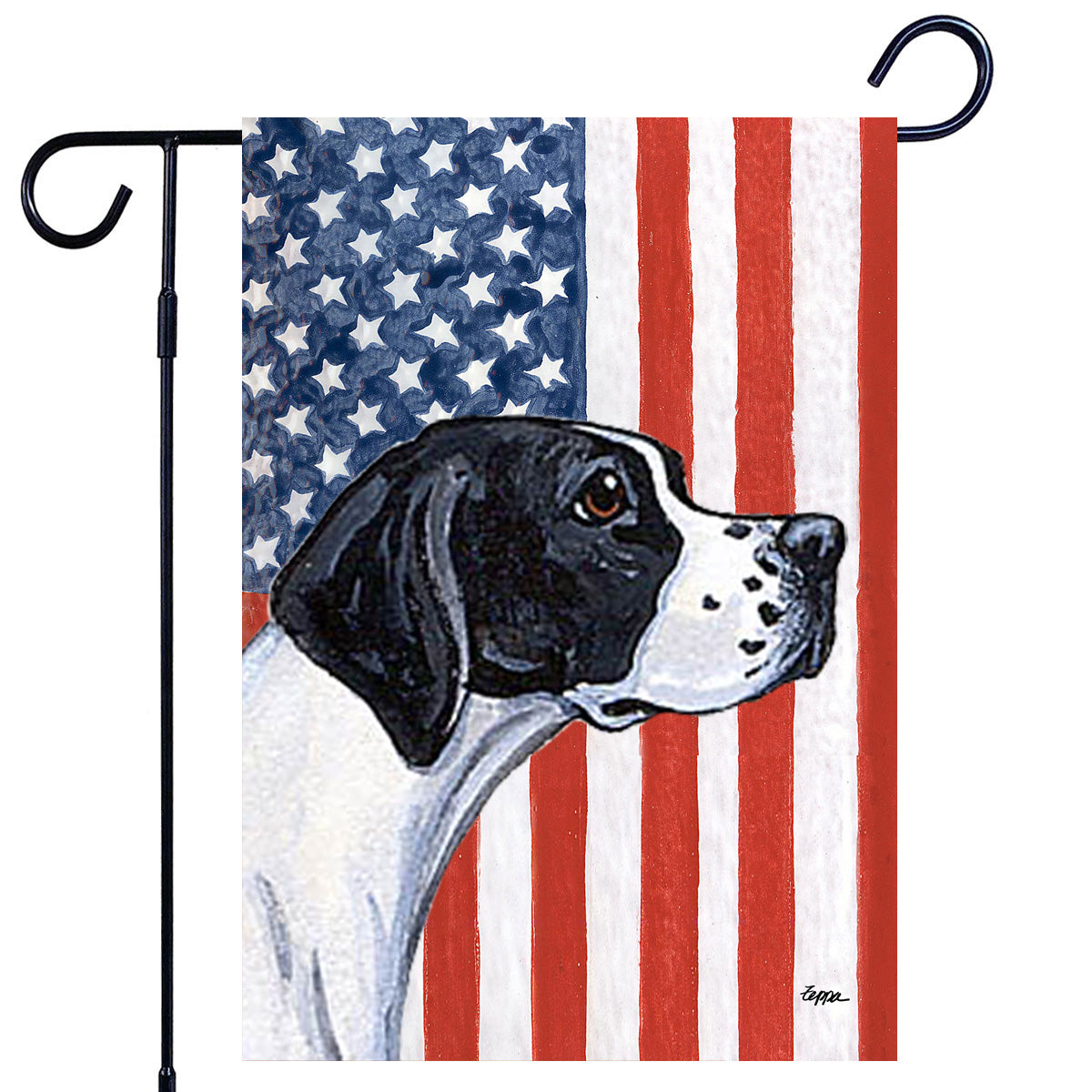 Pointer Americana Garden Flag