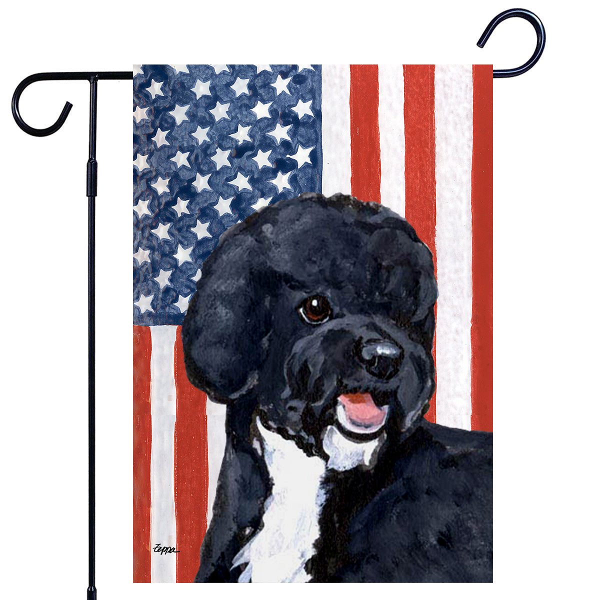 Portuguese Water Dog Americana Garden Flag