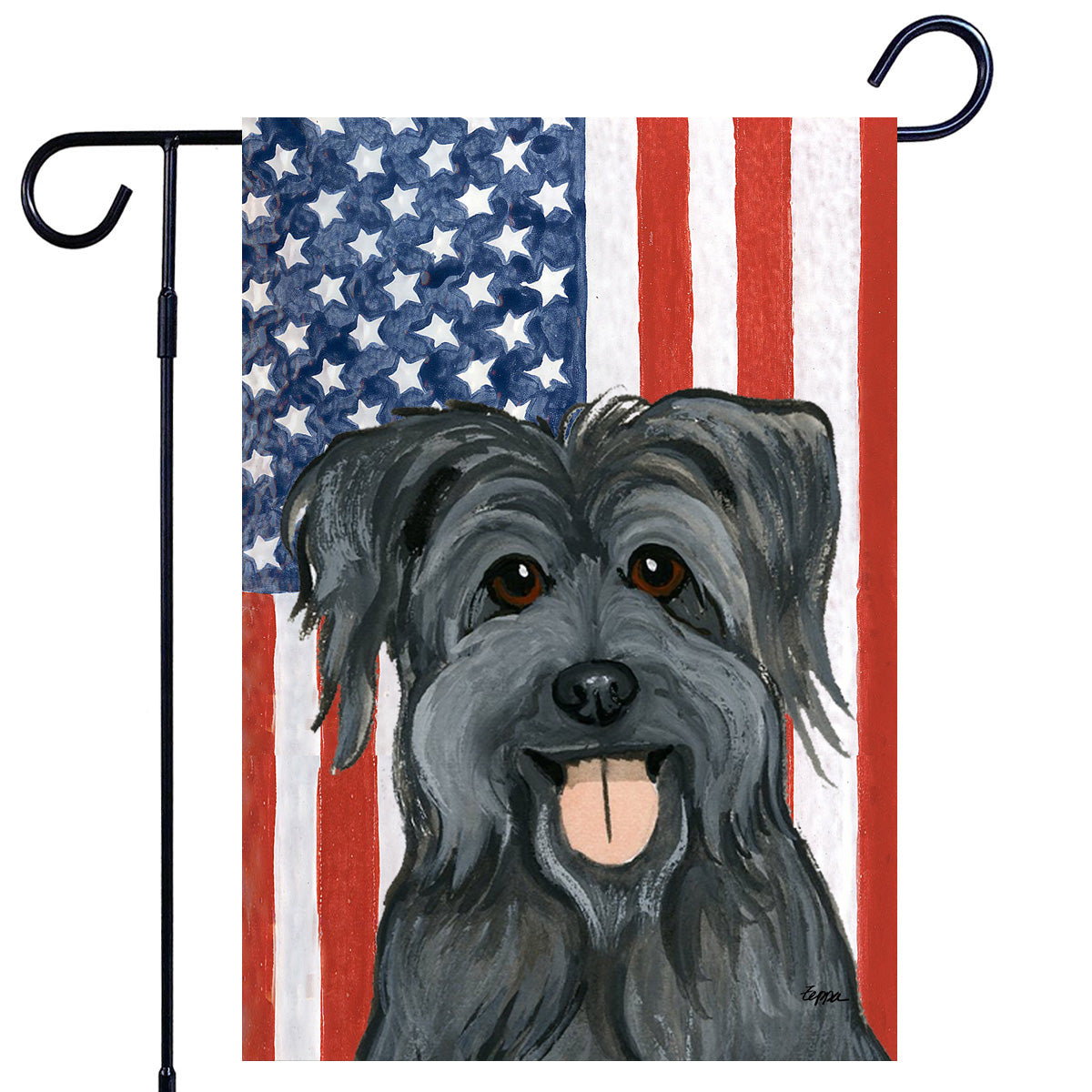 Pyrenean Shepherd Americana Garden Flag