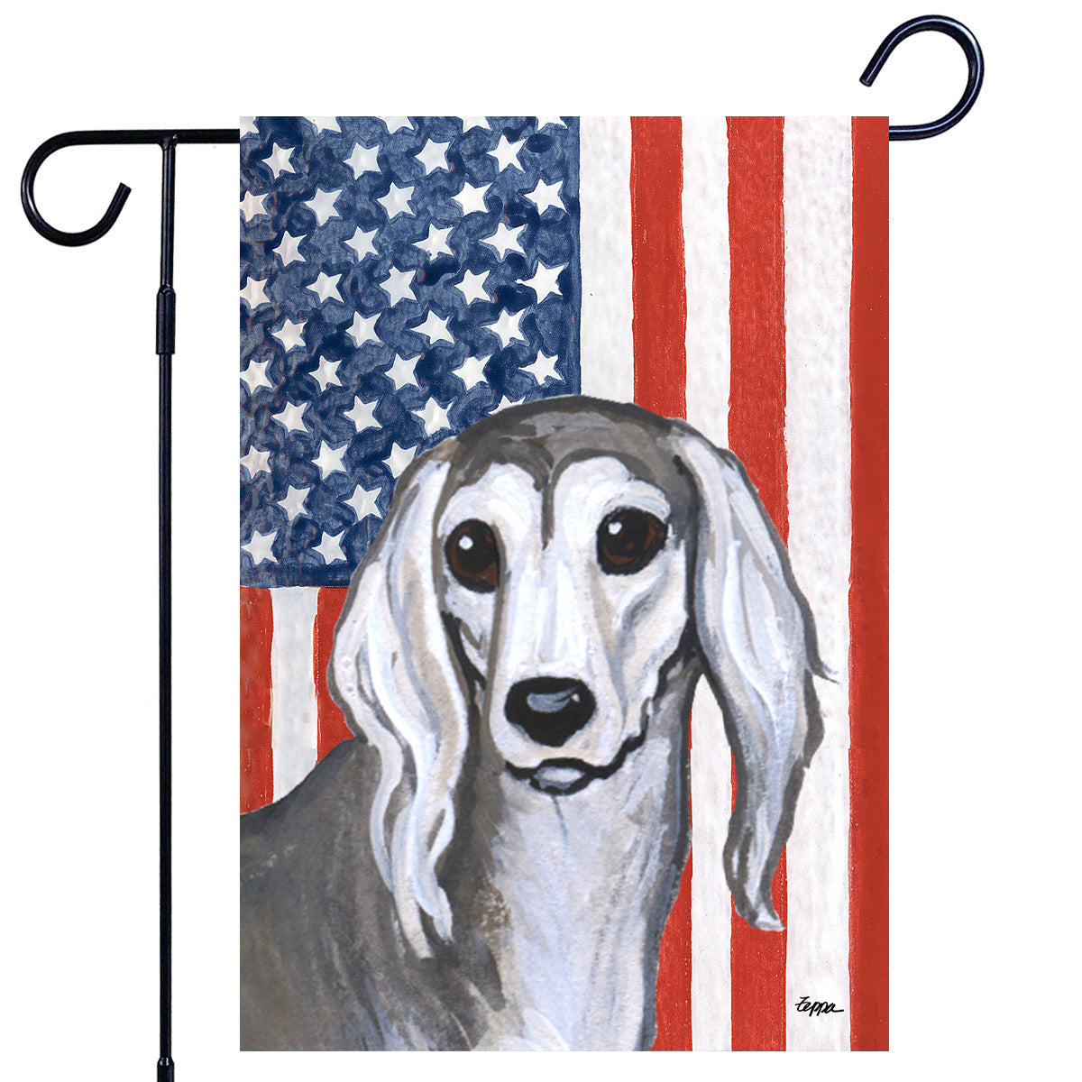 Saluki Americana Garden Flag