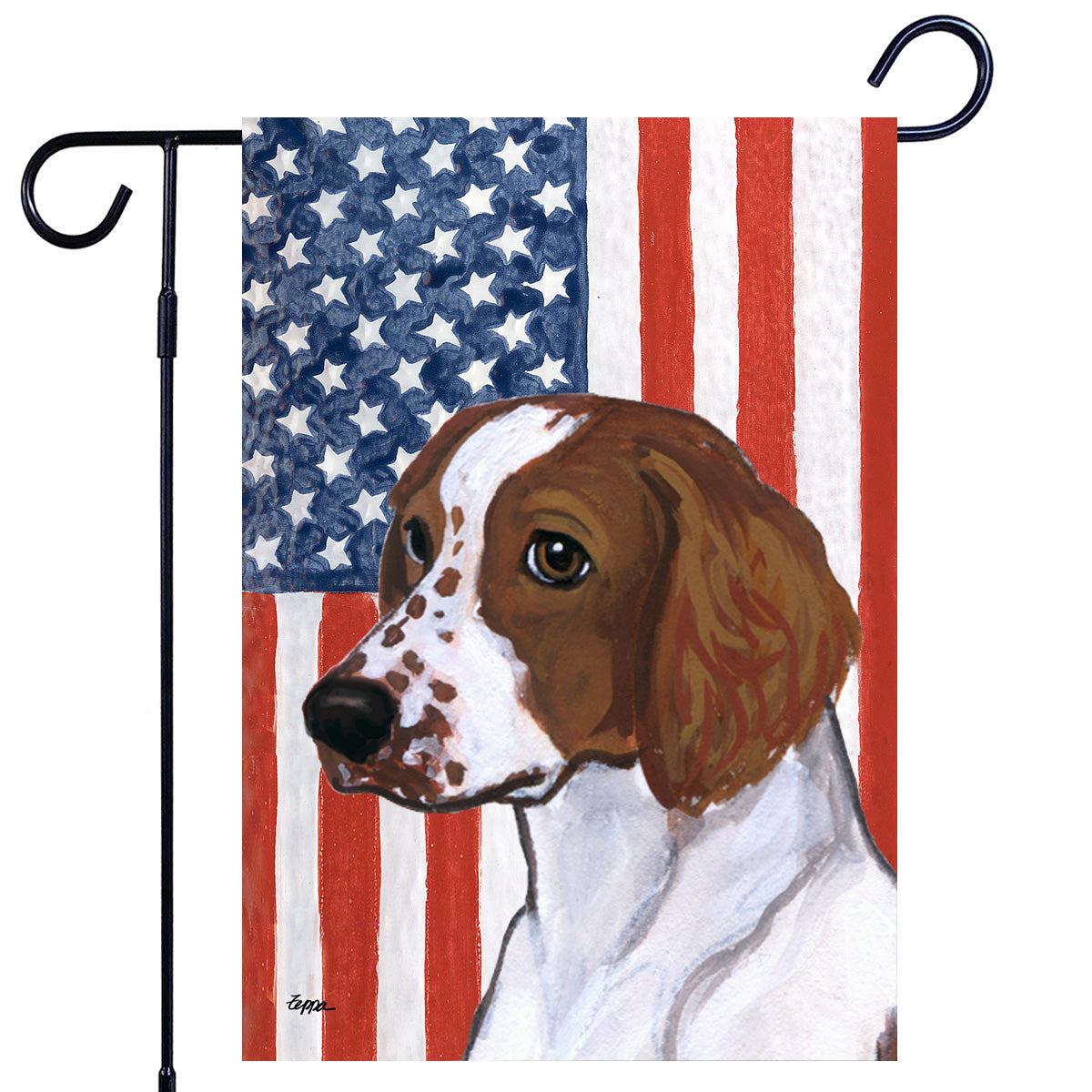 Welsh Springer Spaniel Americana Garden Flag