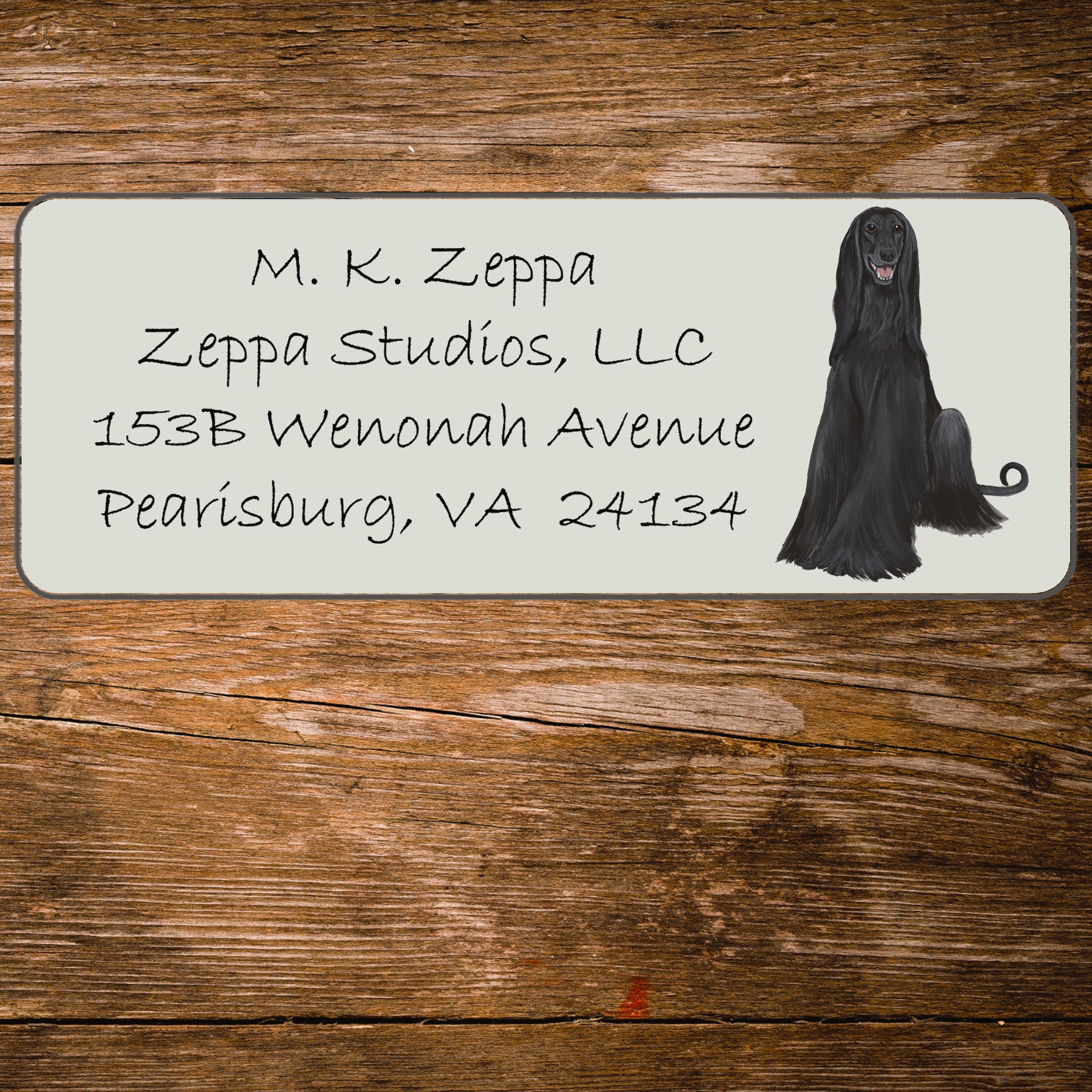 Afghan Hound Return Address Label