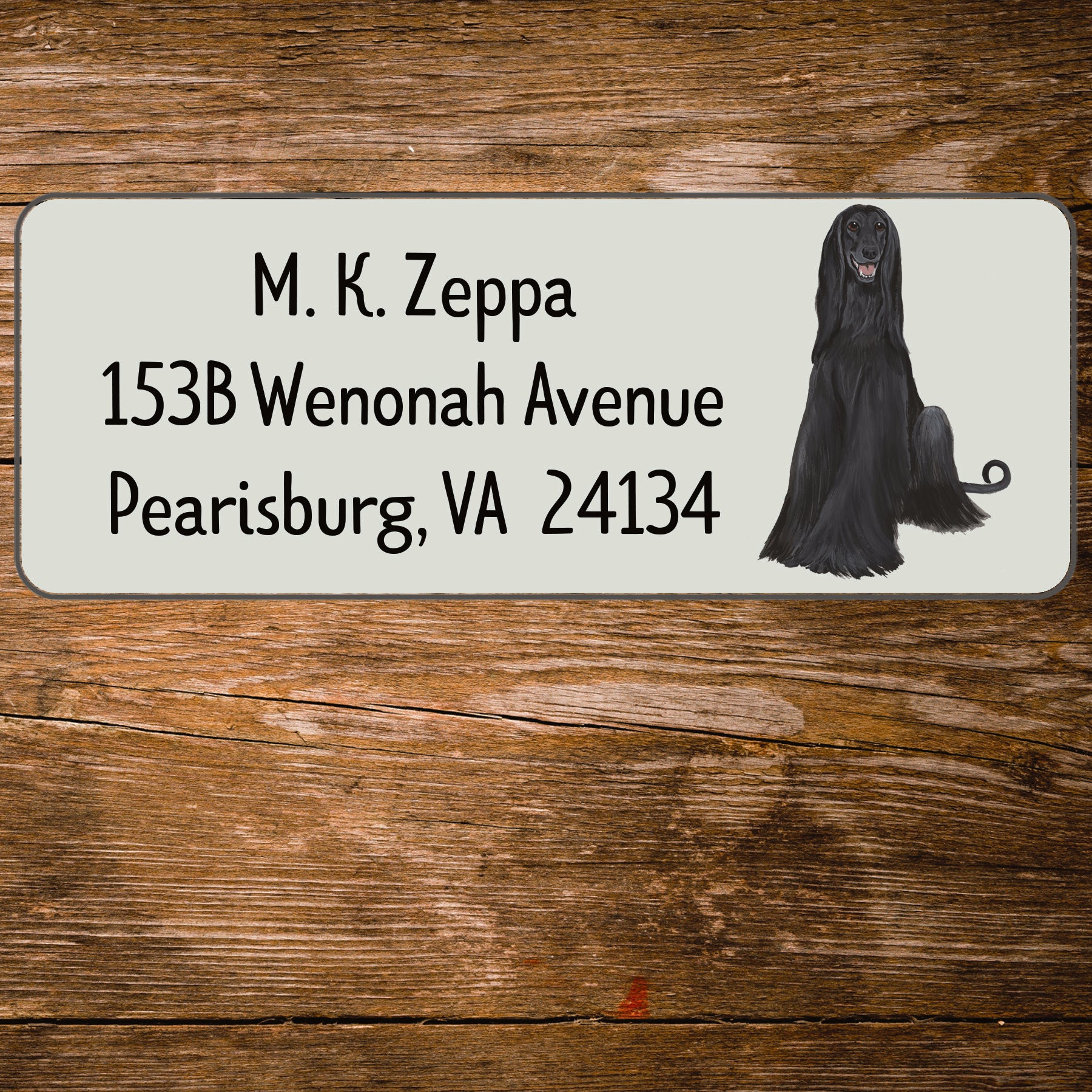 Afghan Hound Return Address Label