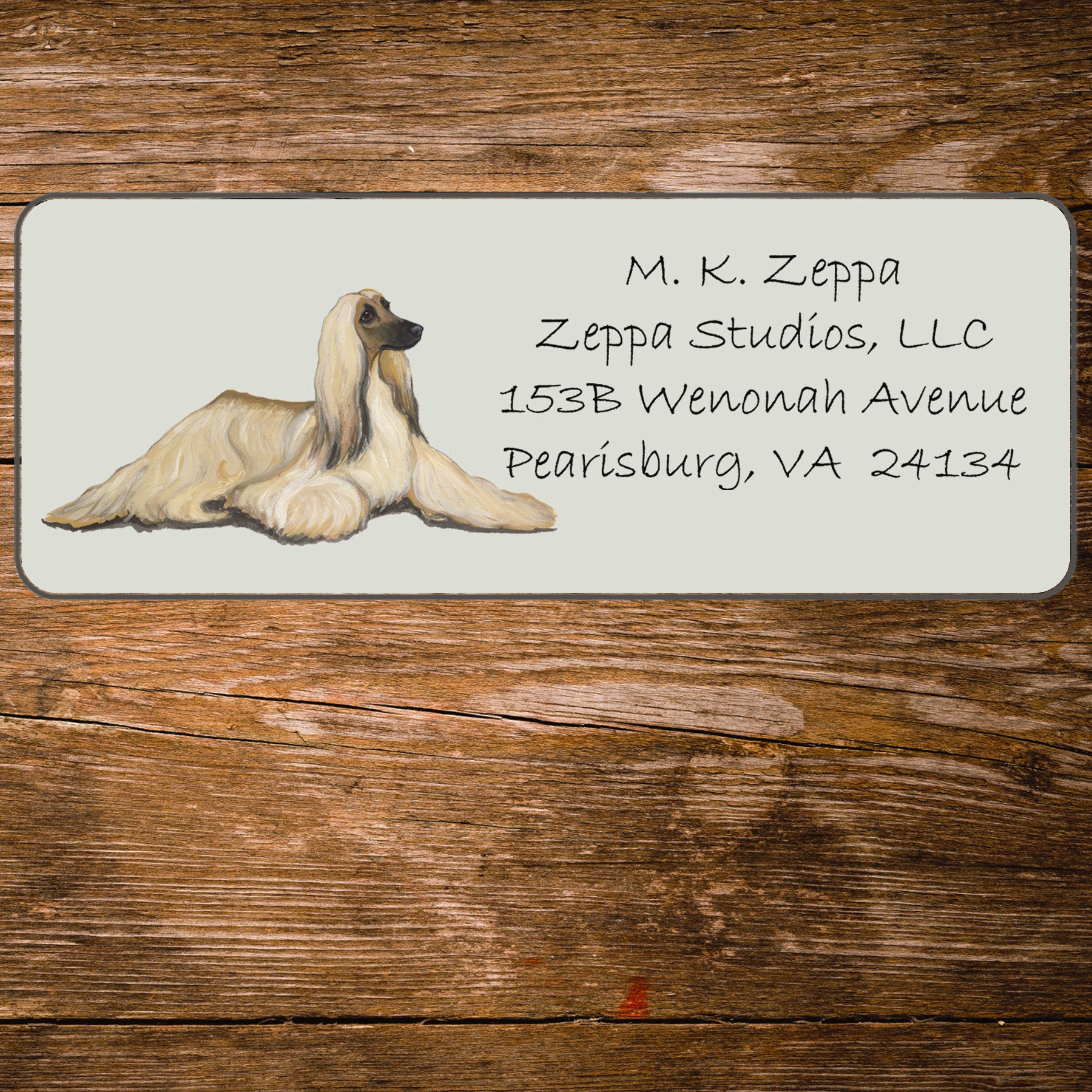 Afghan Hound Return Address Label