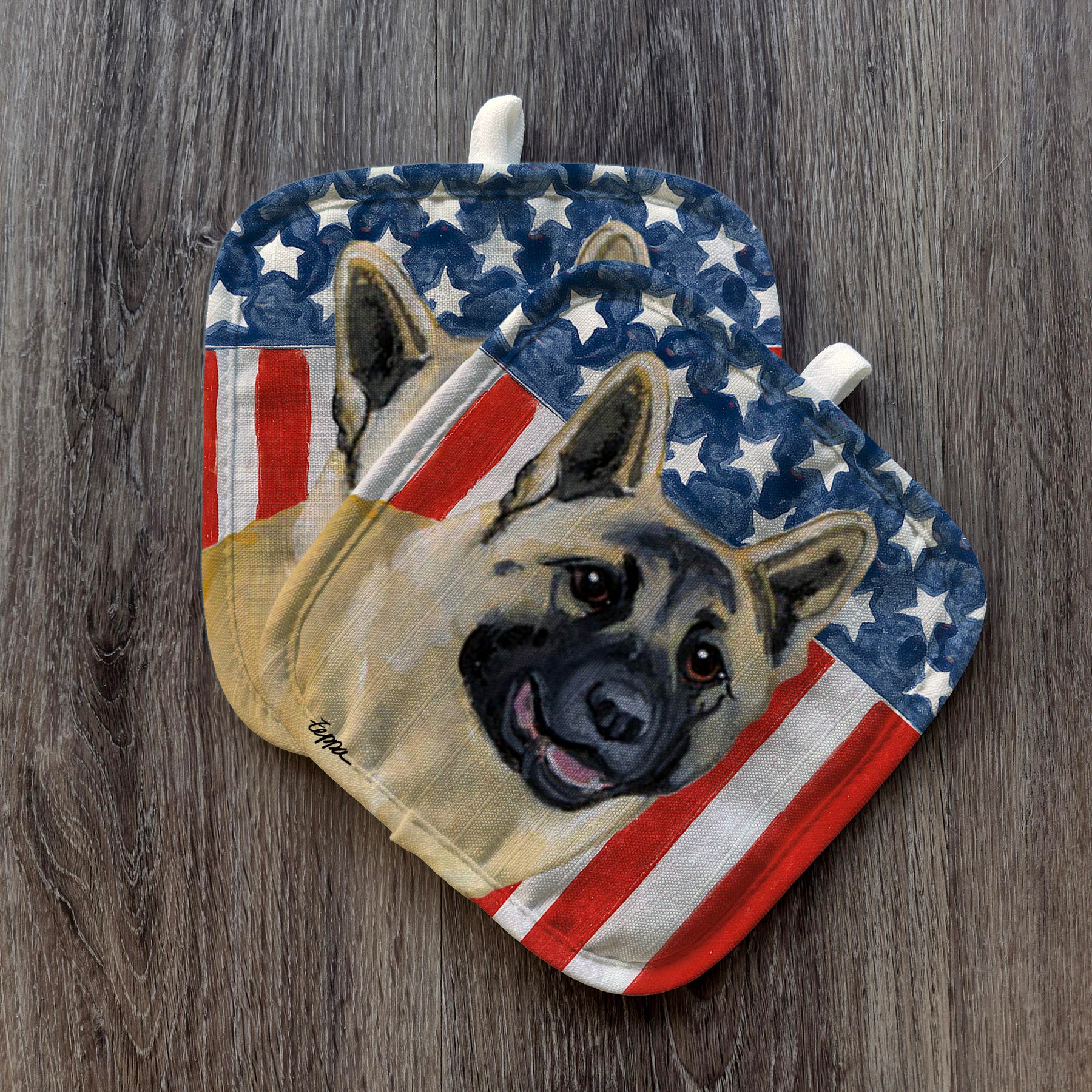 Akita Americana Pot Holder Set