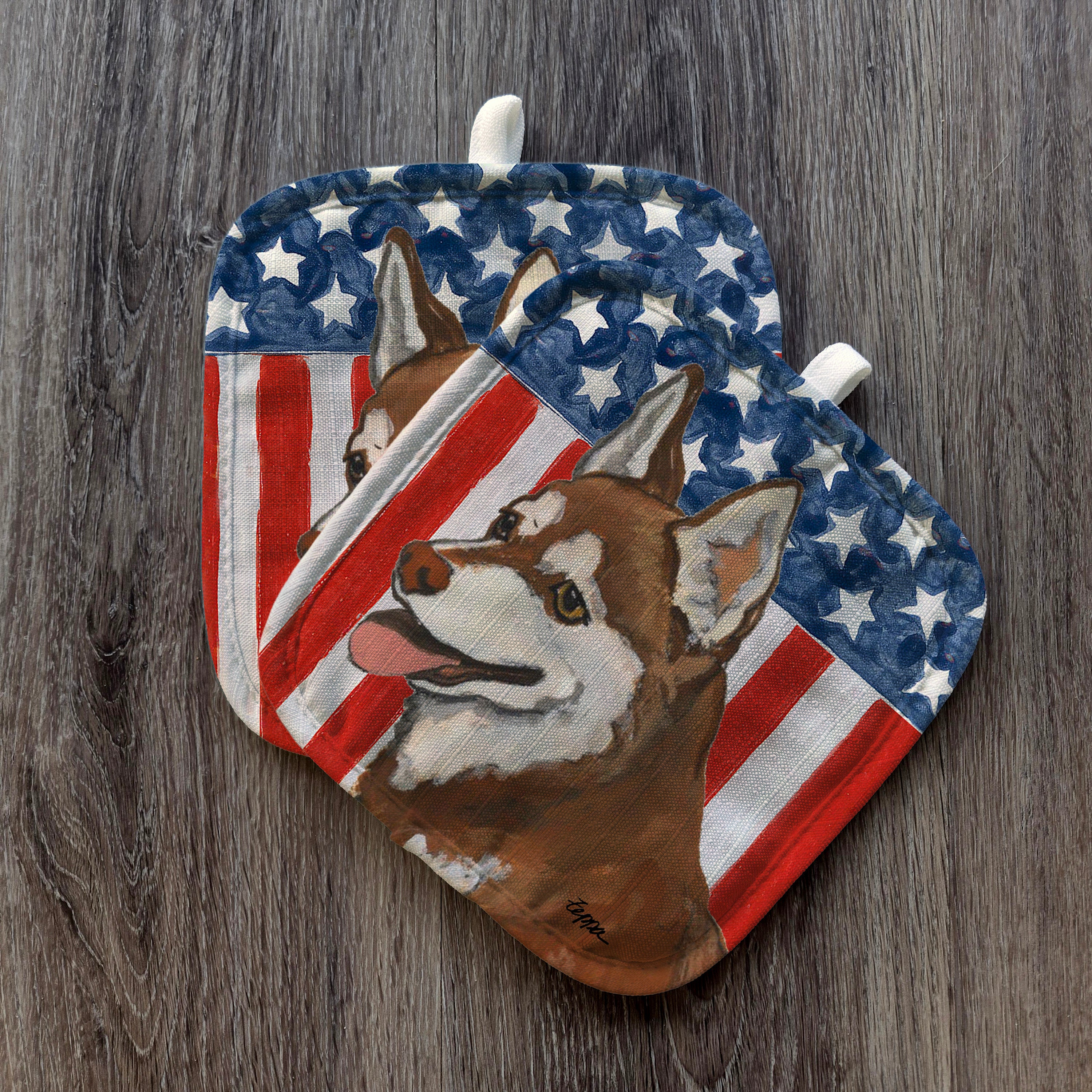 Alaska Klee Kai Americana Pot Holder