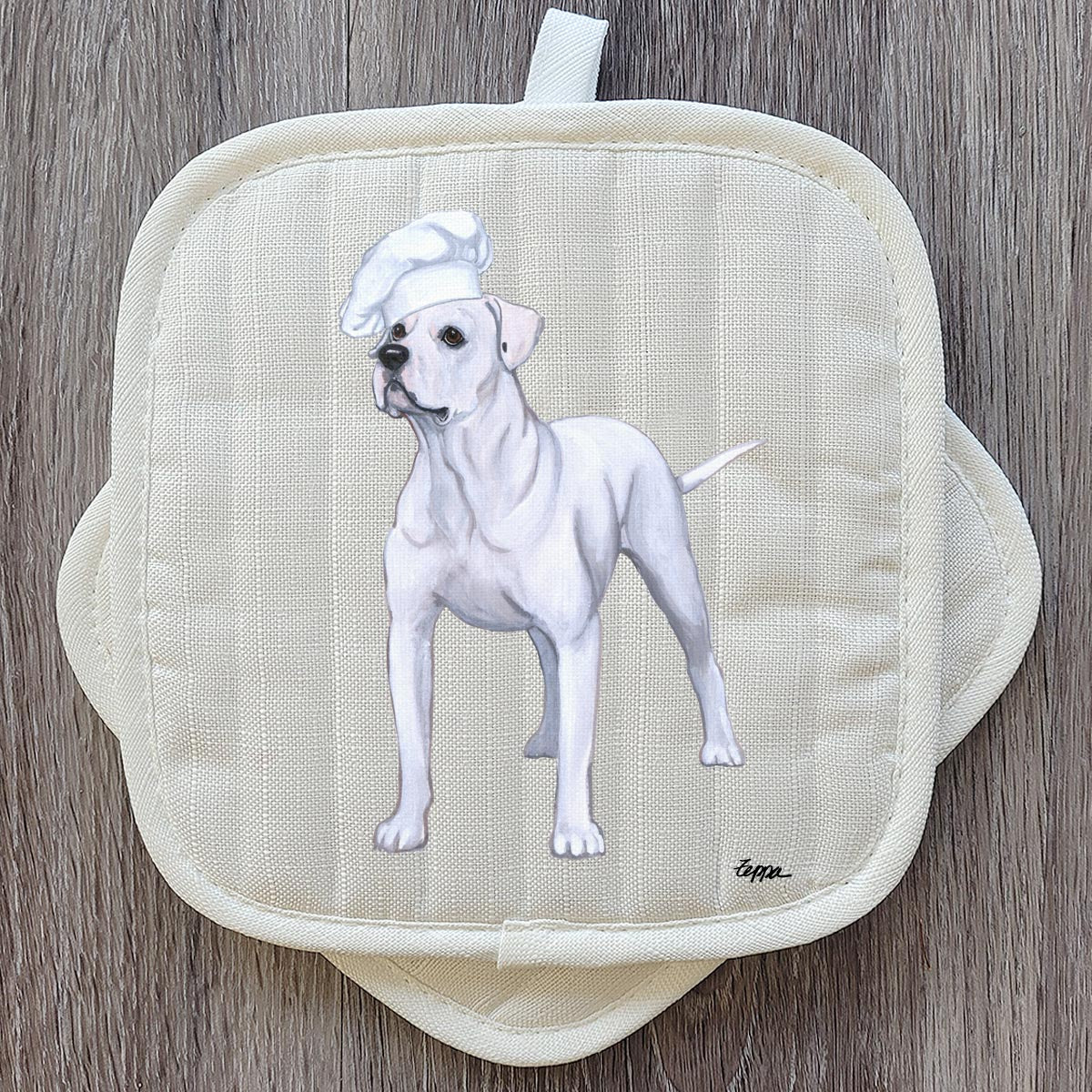 American Bulldog Pot Holder Set