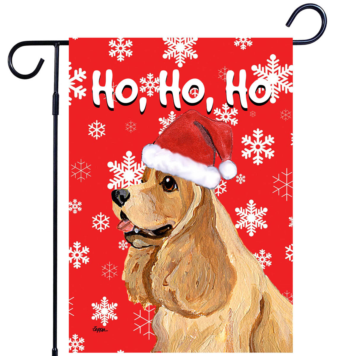 American Cocker Spaniel Ho Ho Ho Garden Flag