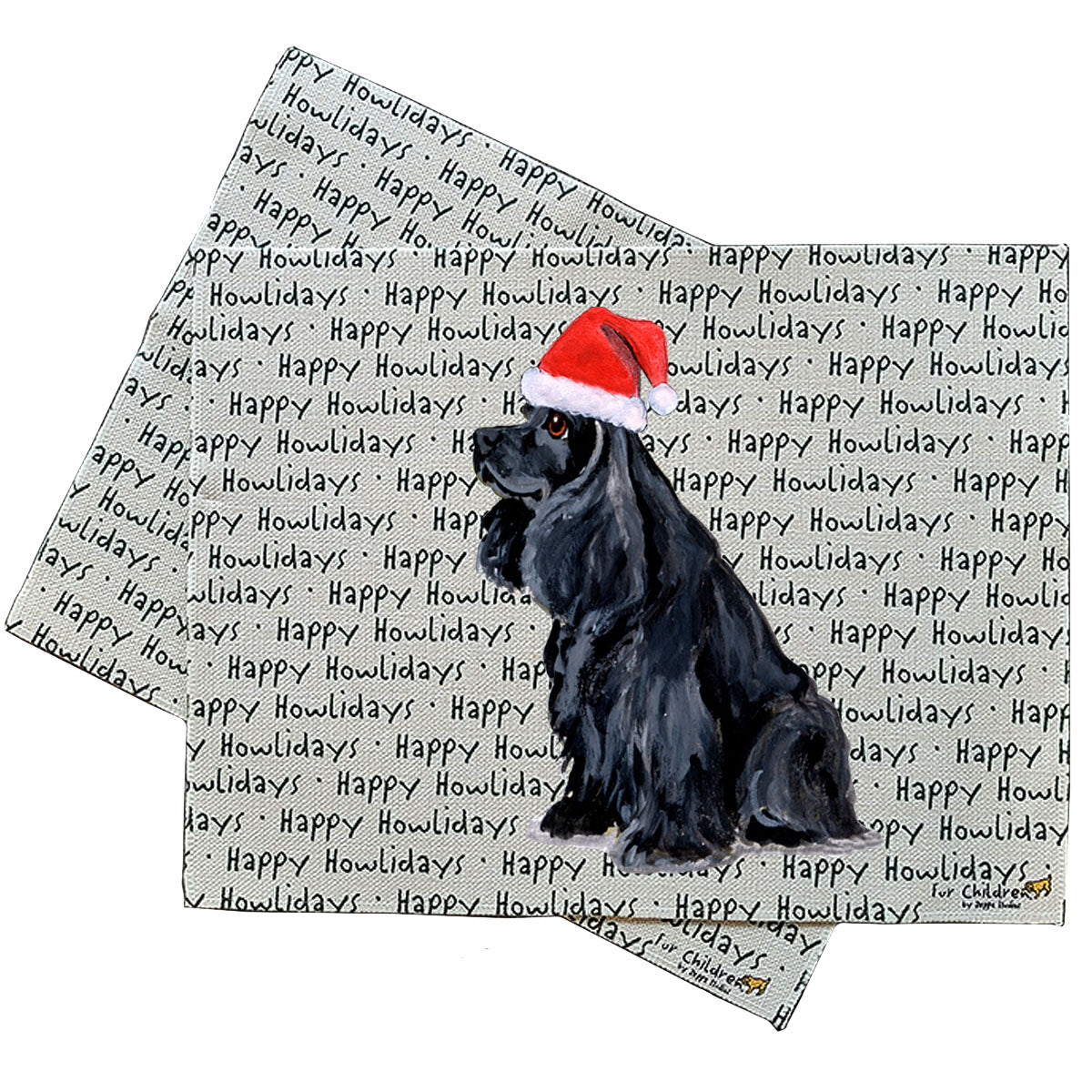 American Cocker Spaniel Howliday Placemats