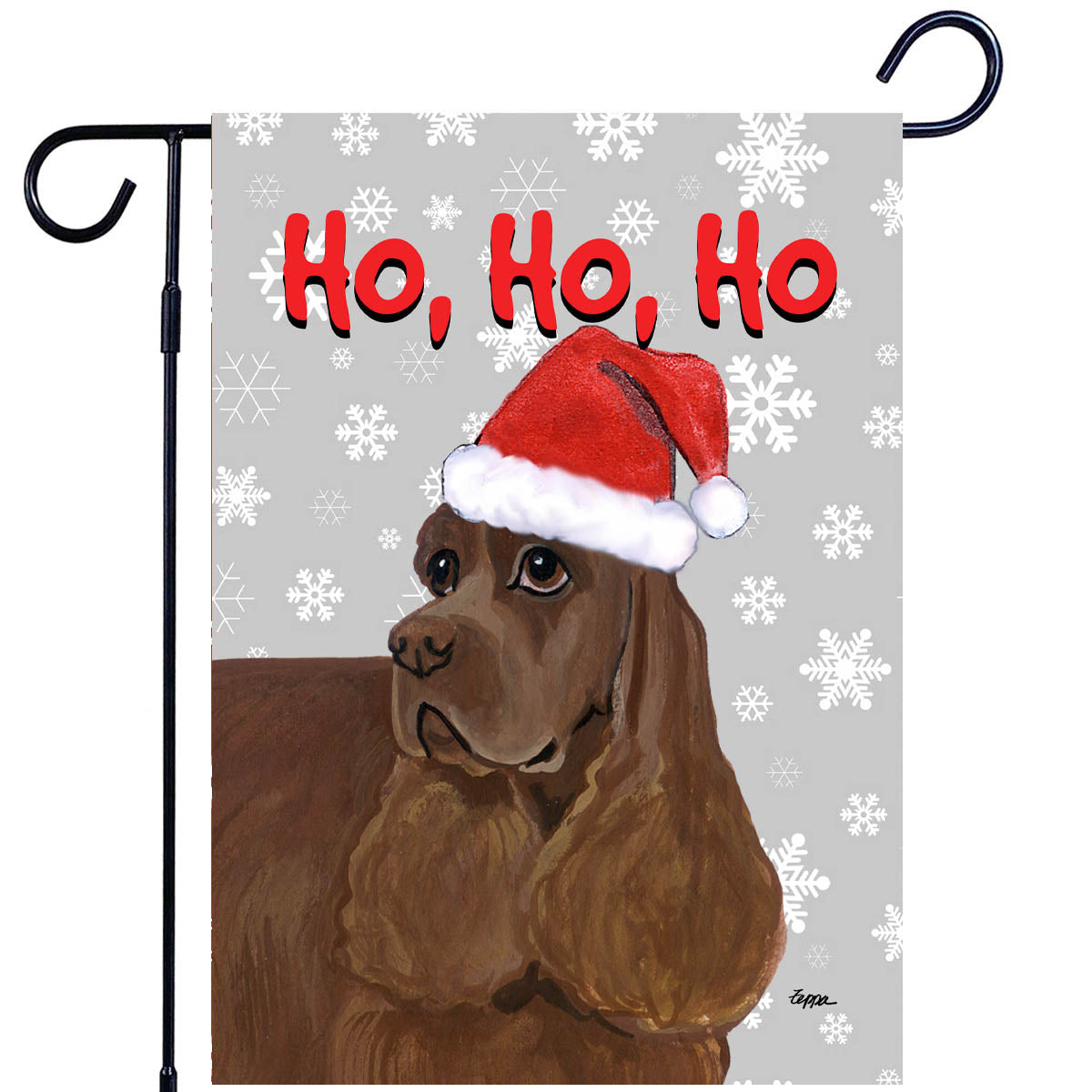 American Cocker Spaniel Ho Ho Ho Garden Flag