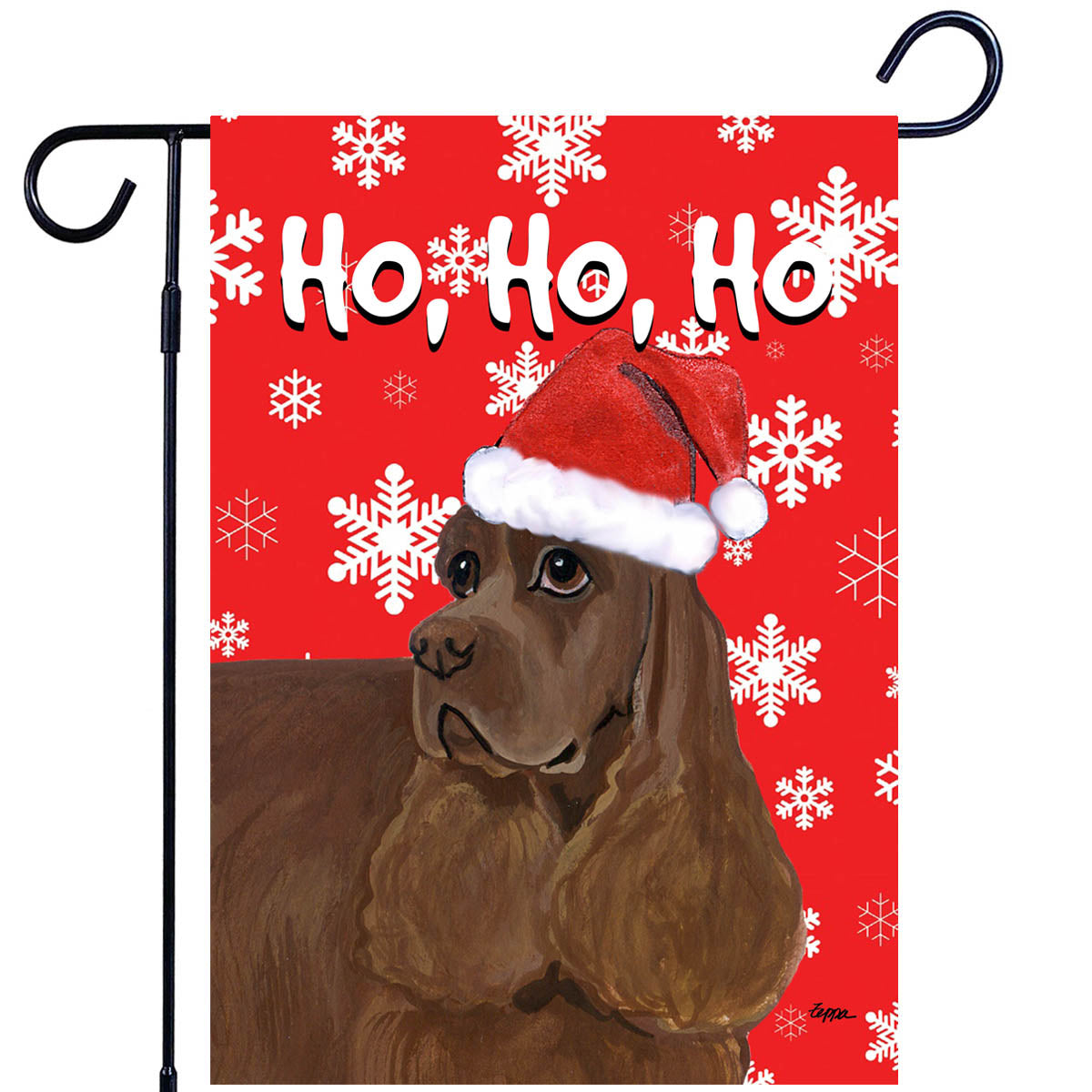 American Cocker Spaniel Ho Ho Ho Garden Flag