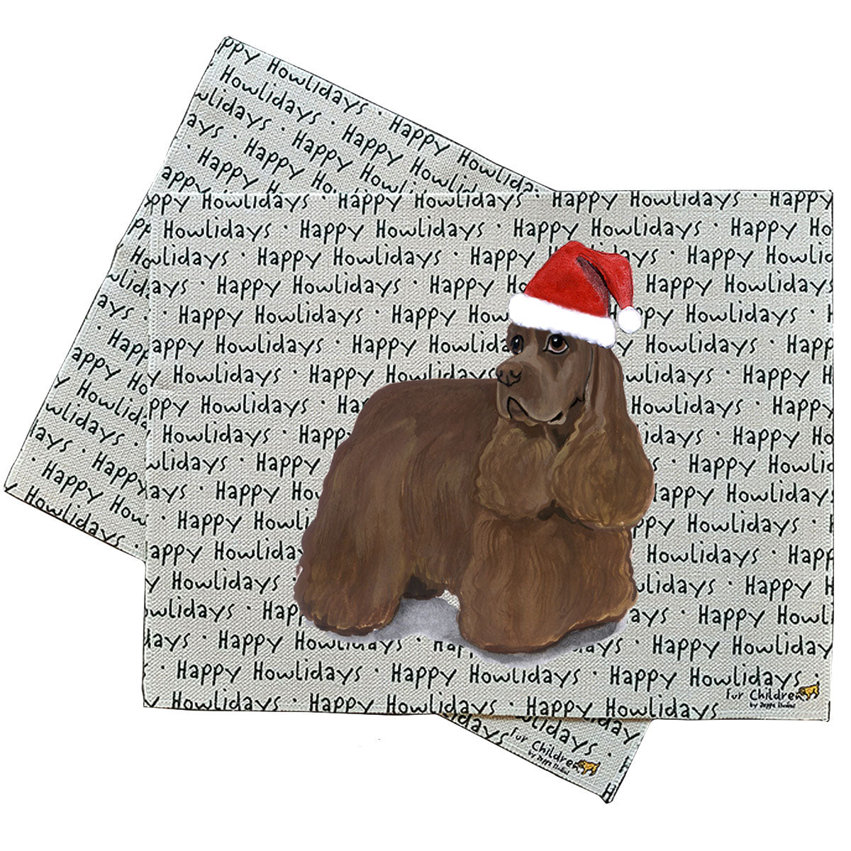 American Cocker Spaniel Howliday Placemats
