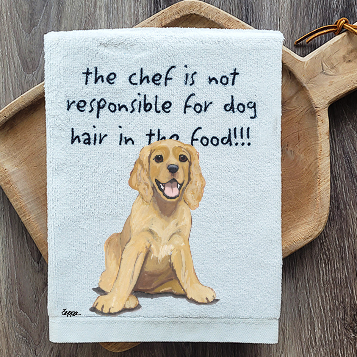 Pawsitively Adorable American Cocker Spaniel Puppy Kitchen Towel